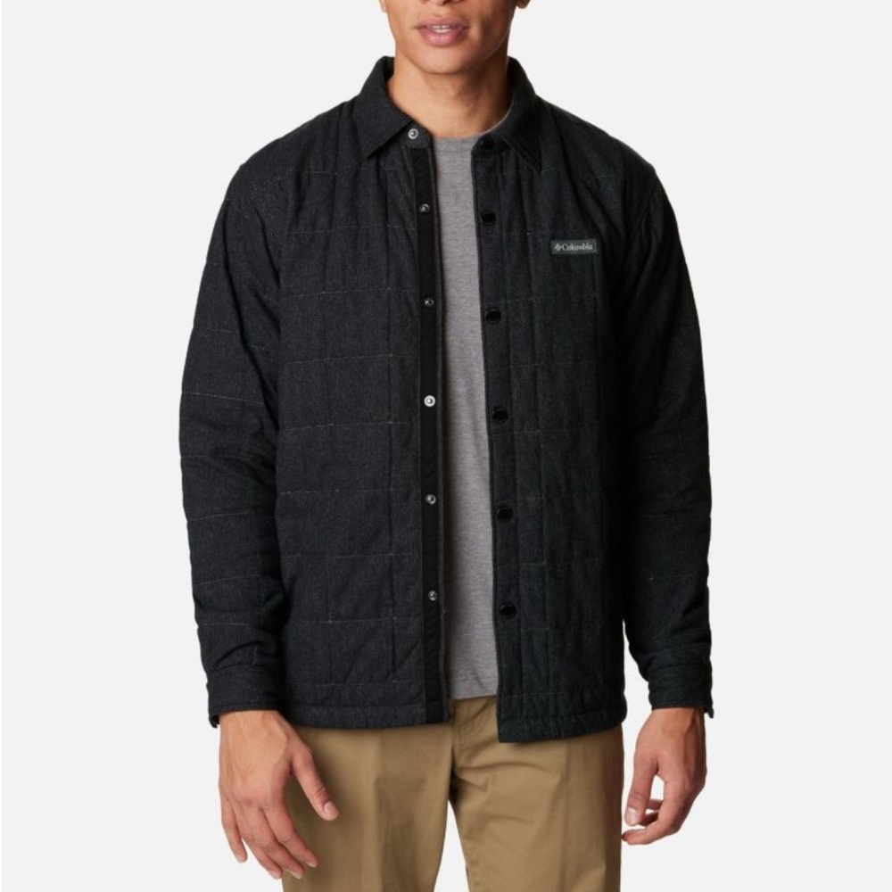 2 for 1 Columbia Black and Olive Men's Landroamer™ Quilted Shirt Jacket - Picture 3 of 11